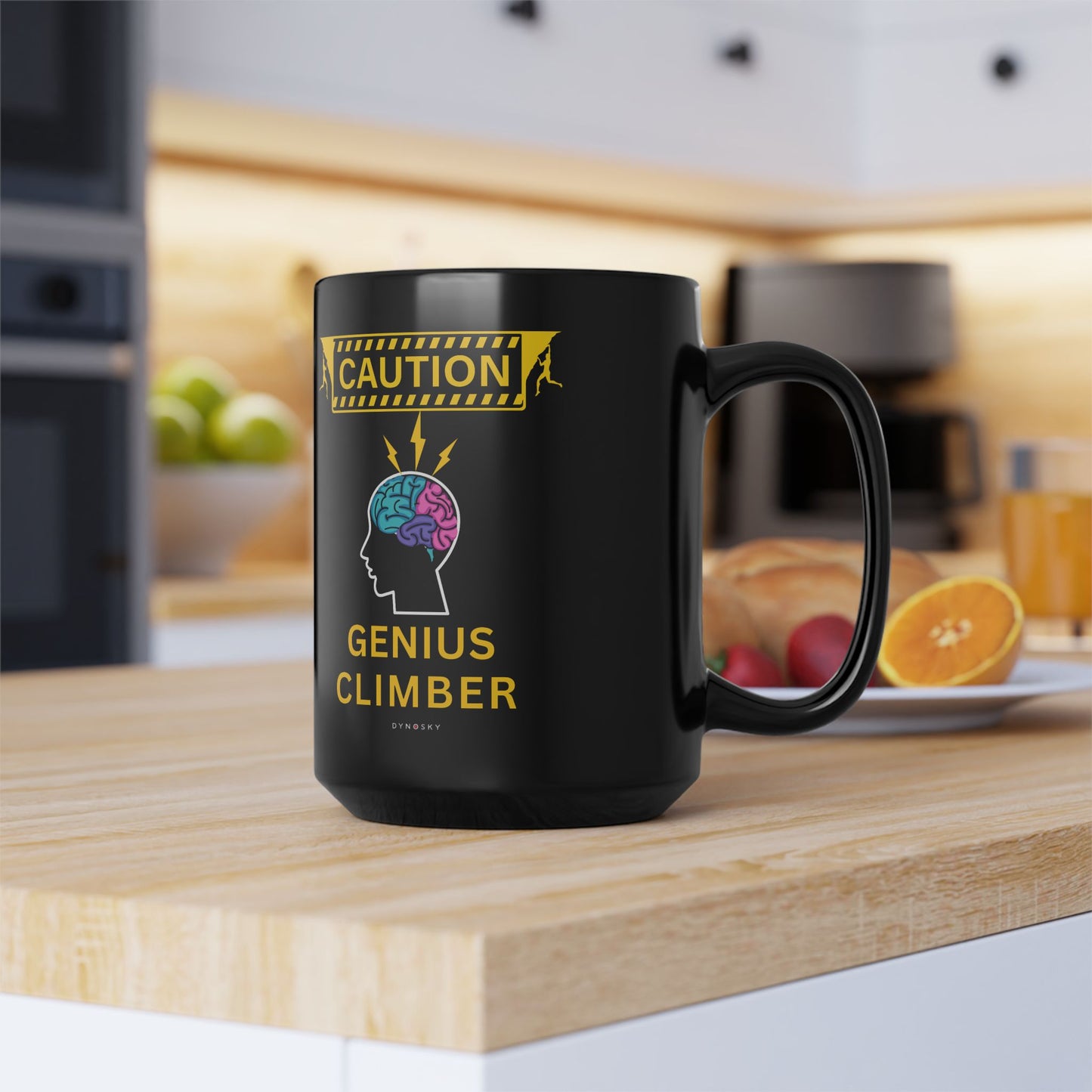 Caution: Genius Climber Mug