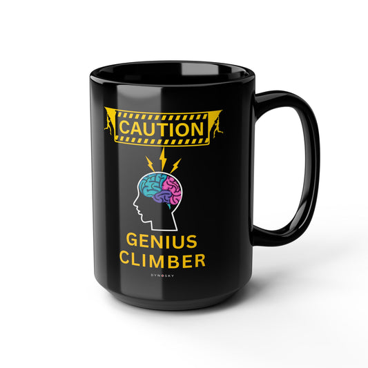 Caution: Genius Climber Mug