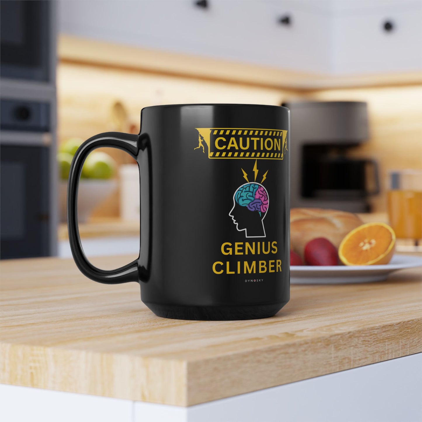 Caution: Genius Climber Mug