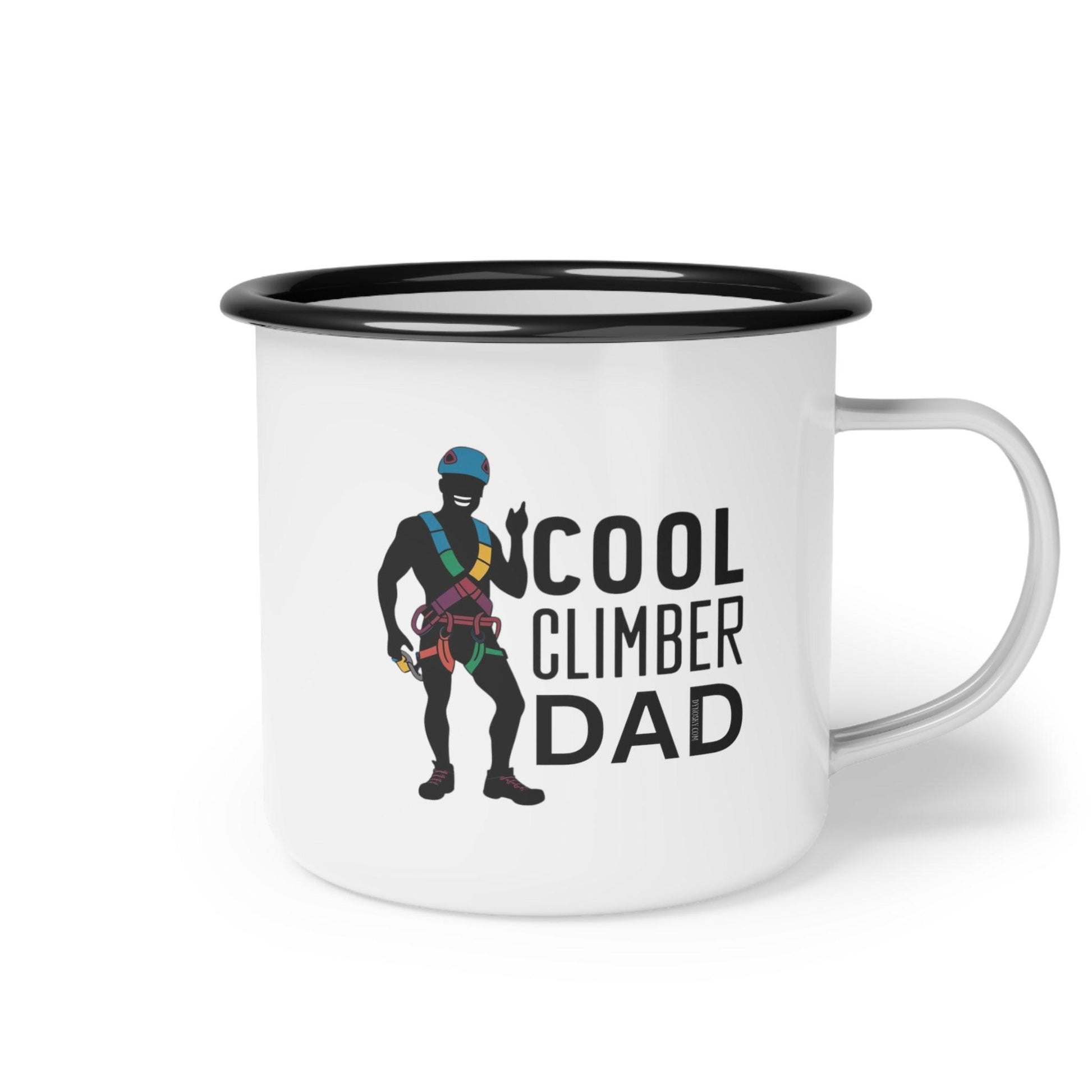 Cool Climber Dad Enamel Cup - Dyno Sky