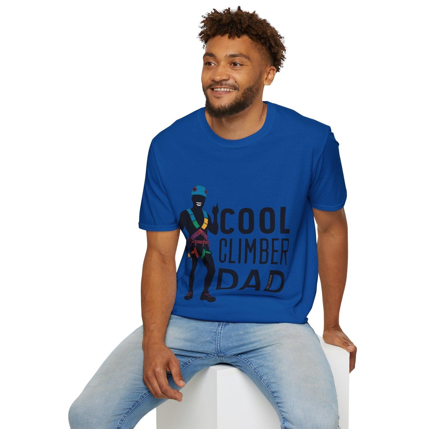 Cool Climber Dad Heather Shirt - Dyno Sky