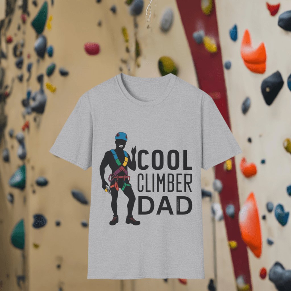 Cool Climber Dad Heather Shirt - Dyno Sky