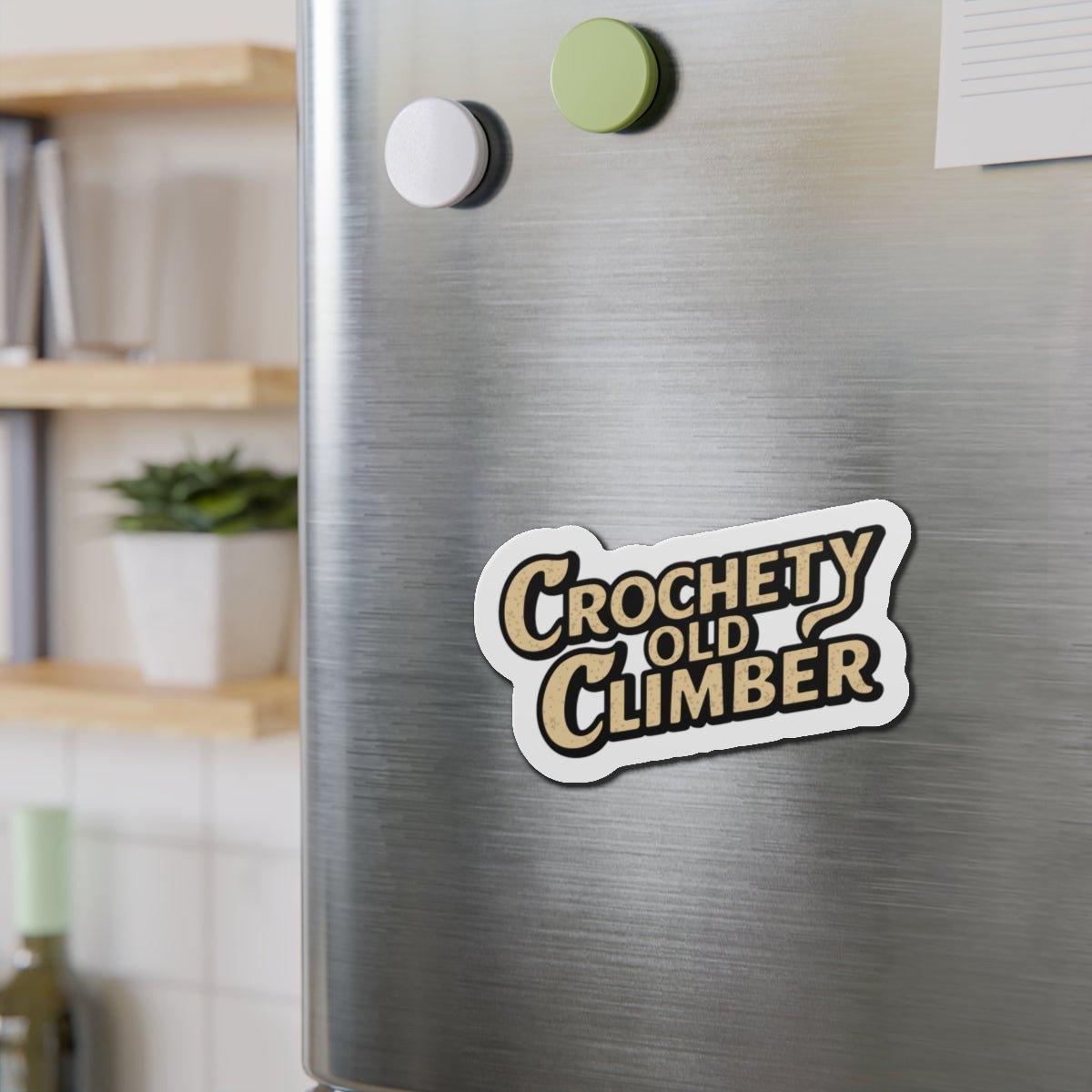 Crochety Old Climber Fridge Magnet - Dyno Sky