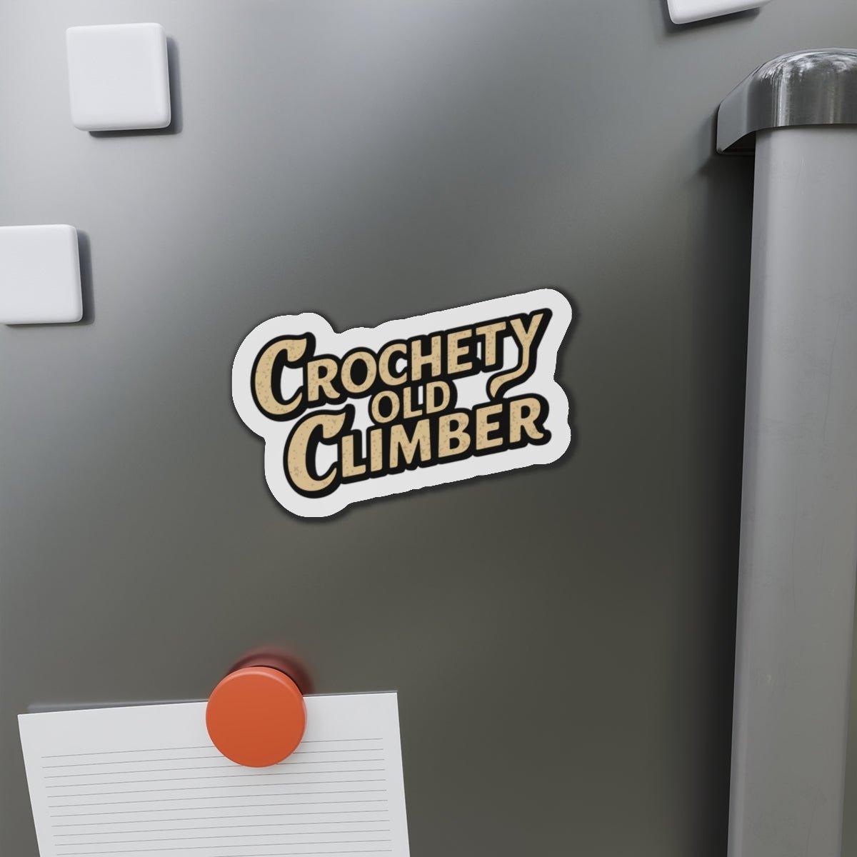 Crochety Old Climber Fridge Magnet - Dyno Sky