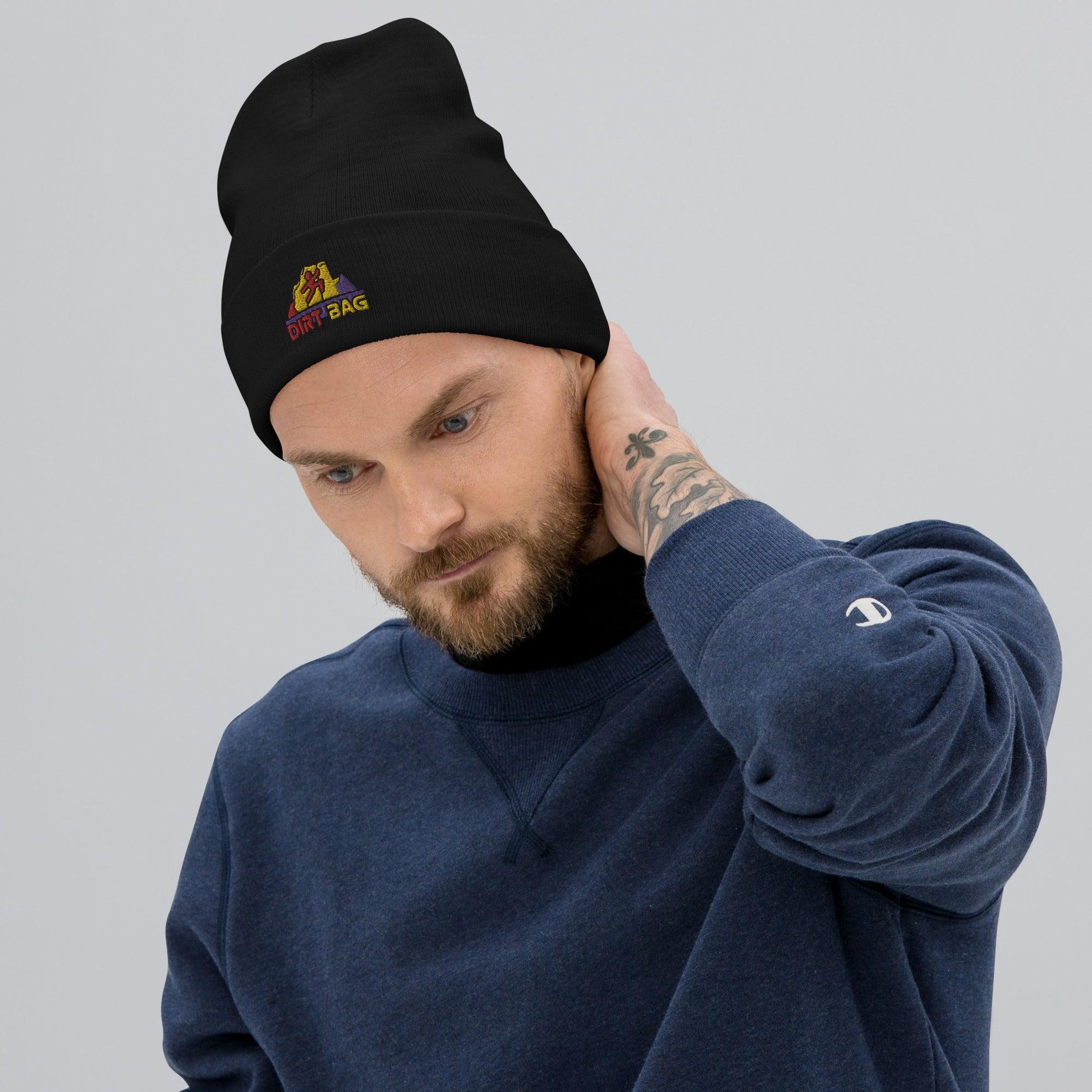 Dirt Bag Embroidered Beanie - Dyno Sky