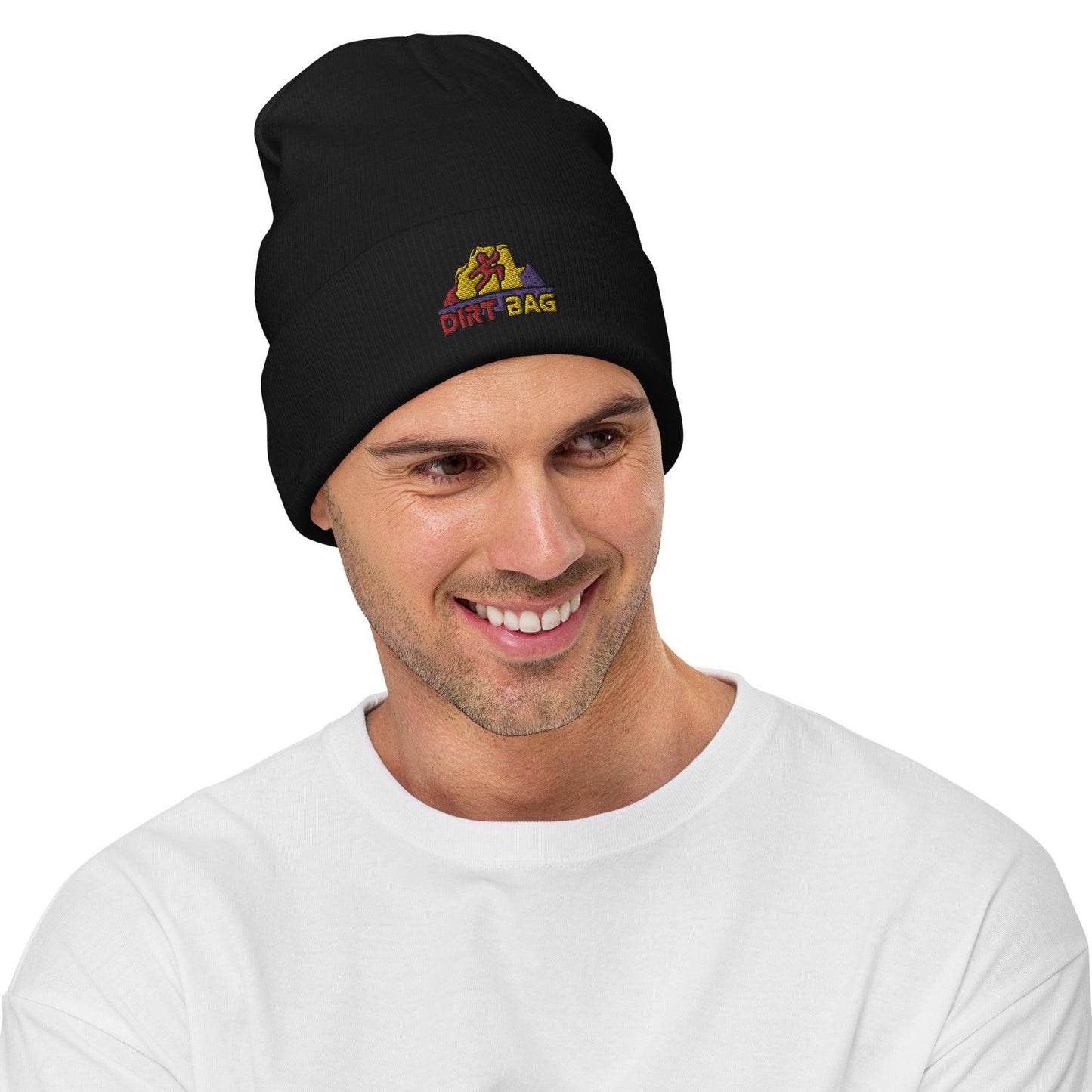 Dirt Bag Embroidered Beanie - Dyno Sky