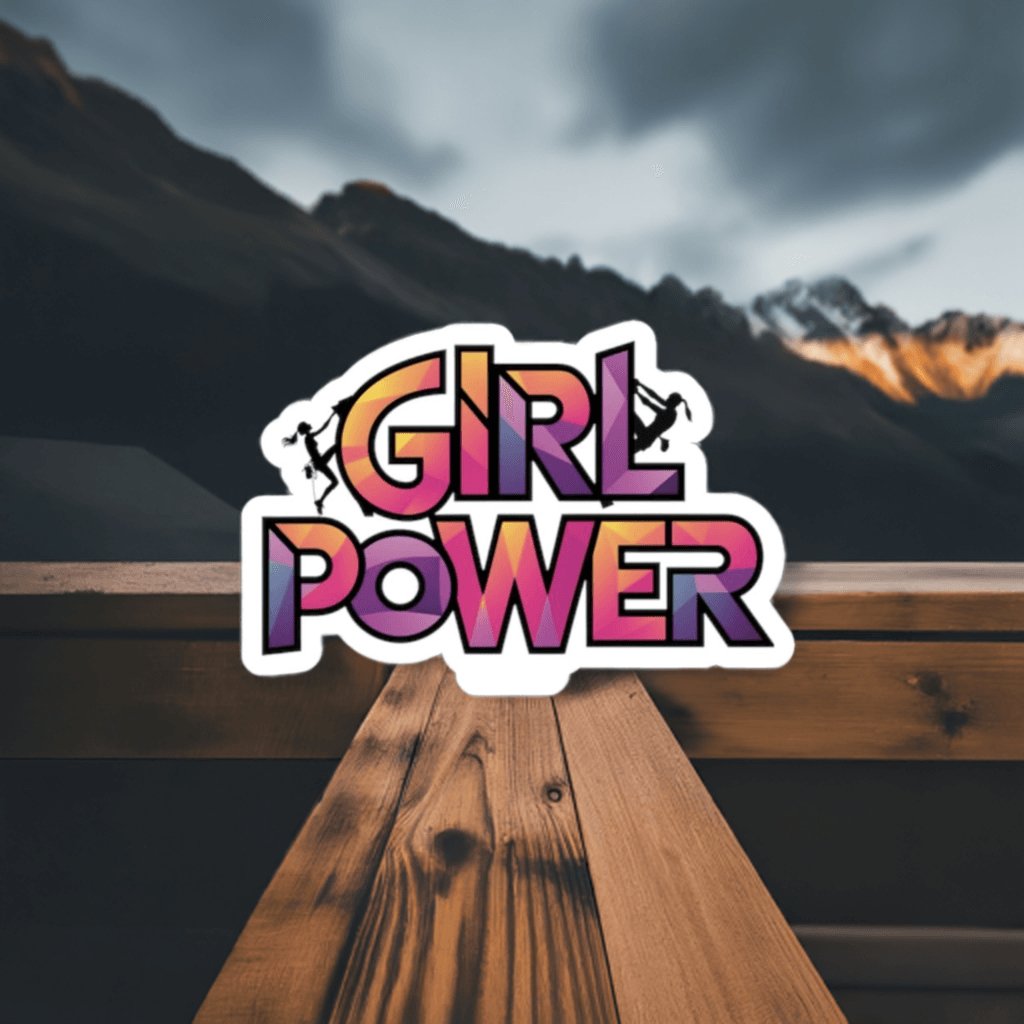 Girl Power Climbing Sticker - Dyno Sky