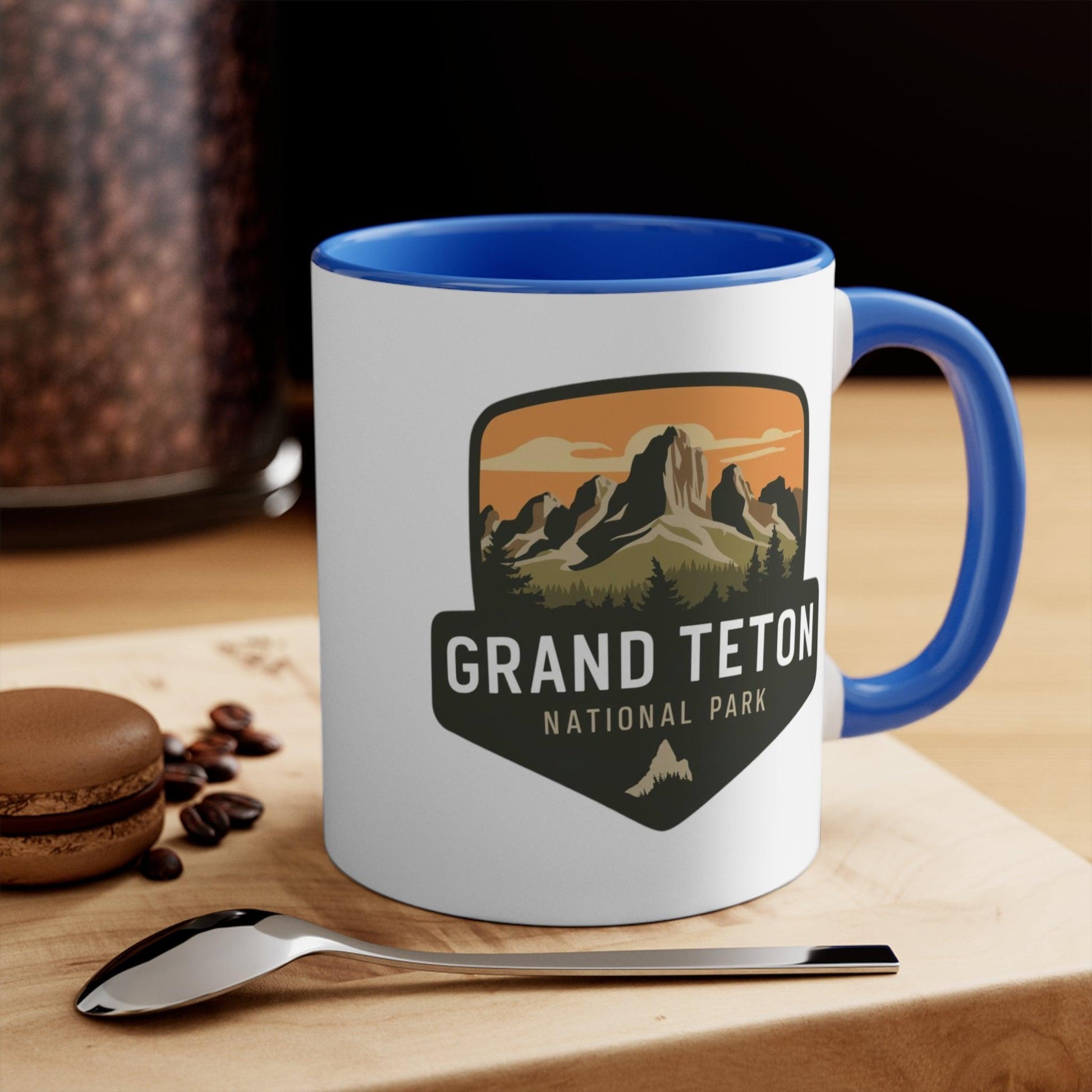 Grand Teton Ceramic Two - Tone Mug - Dyno Sky