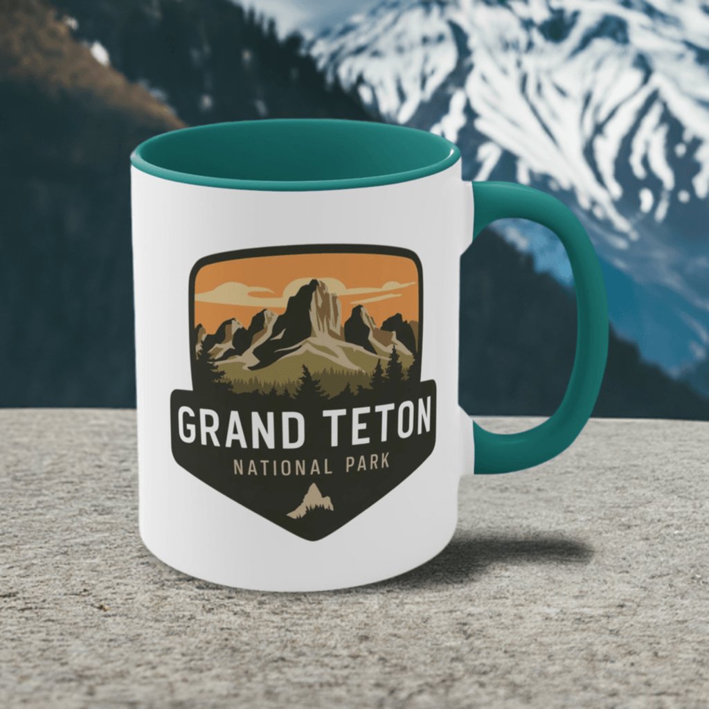 Grand Teton Ceramic Two - Tone Mug - Dyno Sky