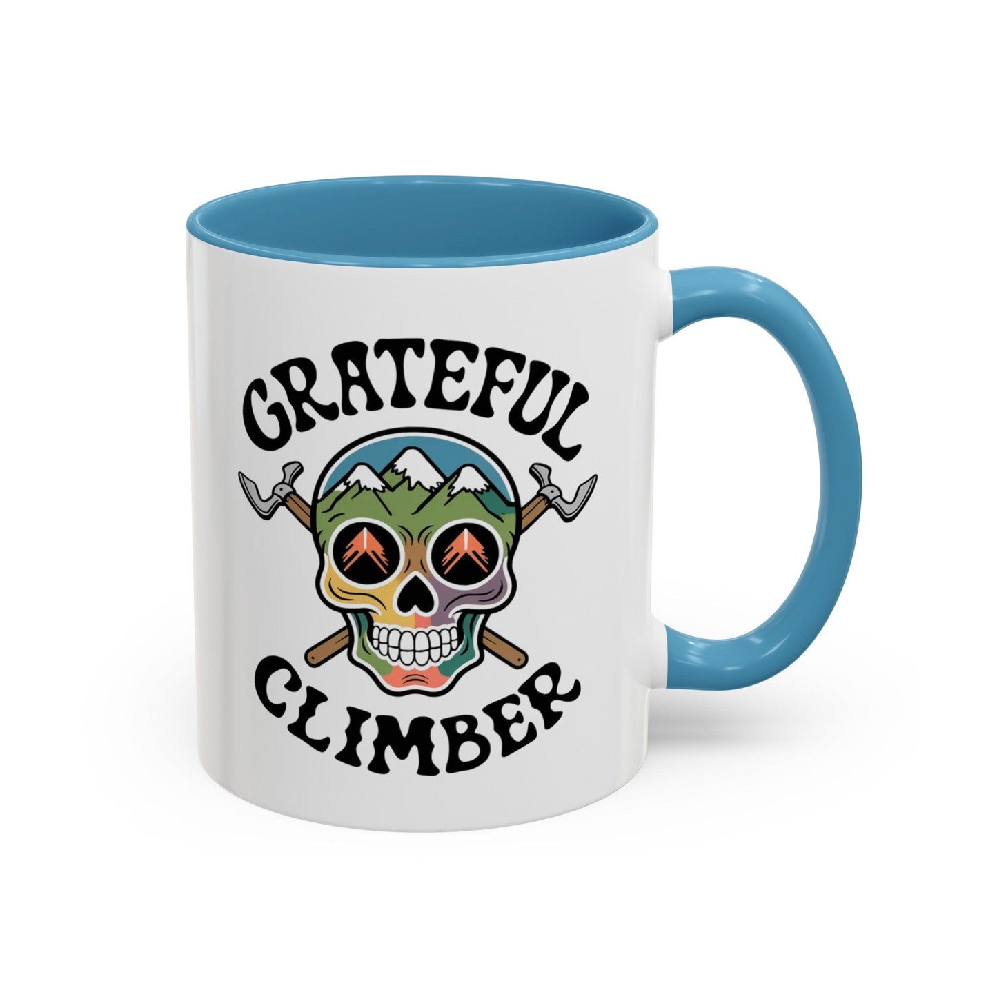 Grateful Climber Accent Coffee Mug - Dyno Sky