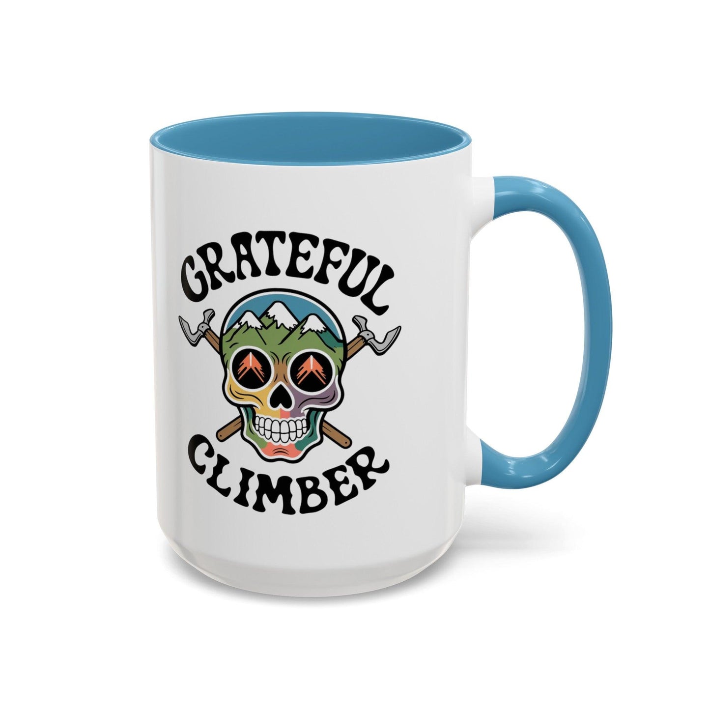 Grateful Climber Accent Coffee Mug - Dyno Sky