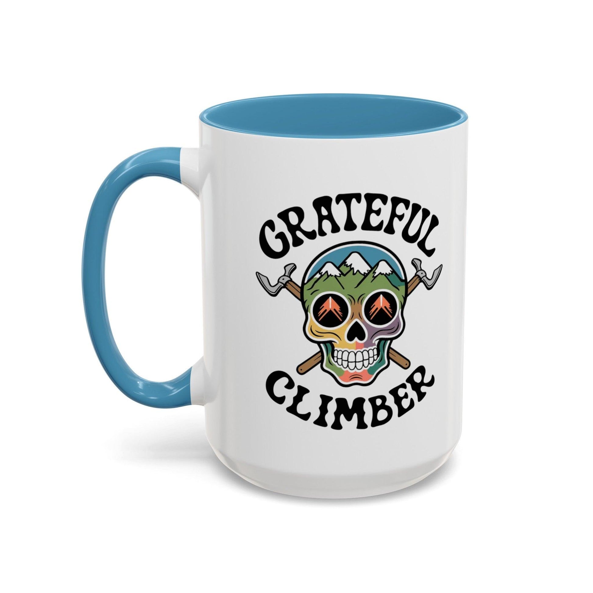 Grateful Climber Accent Coffee Mug - Dyno Sky