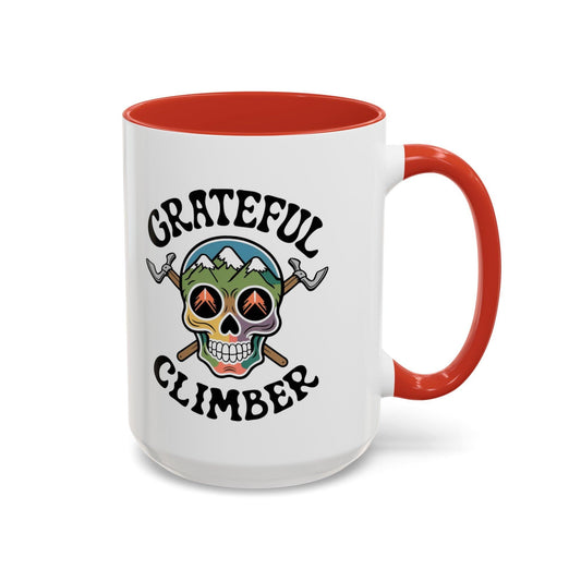 Grateful Climber Accent Coffee Mug - Dyno Sky