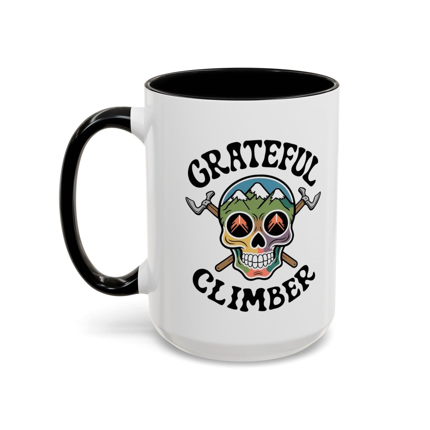 Grateful Climber Accent Coffee Mug - Dyno Sky