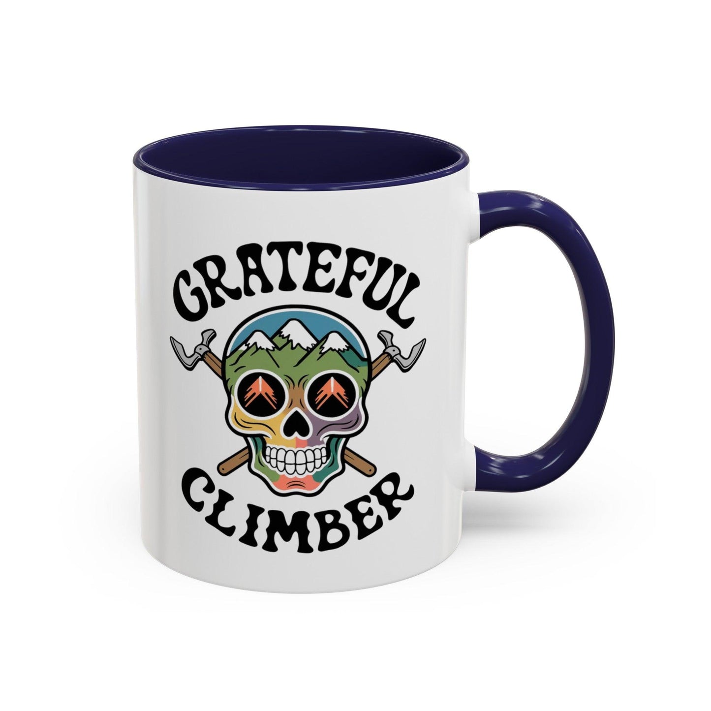 Grateful Climber Accent Coffee Mug - Dyno Sky