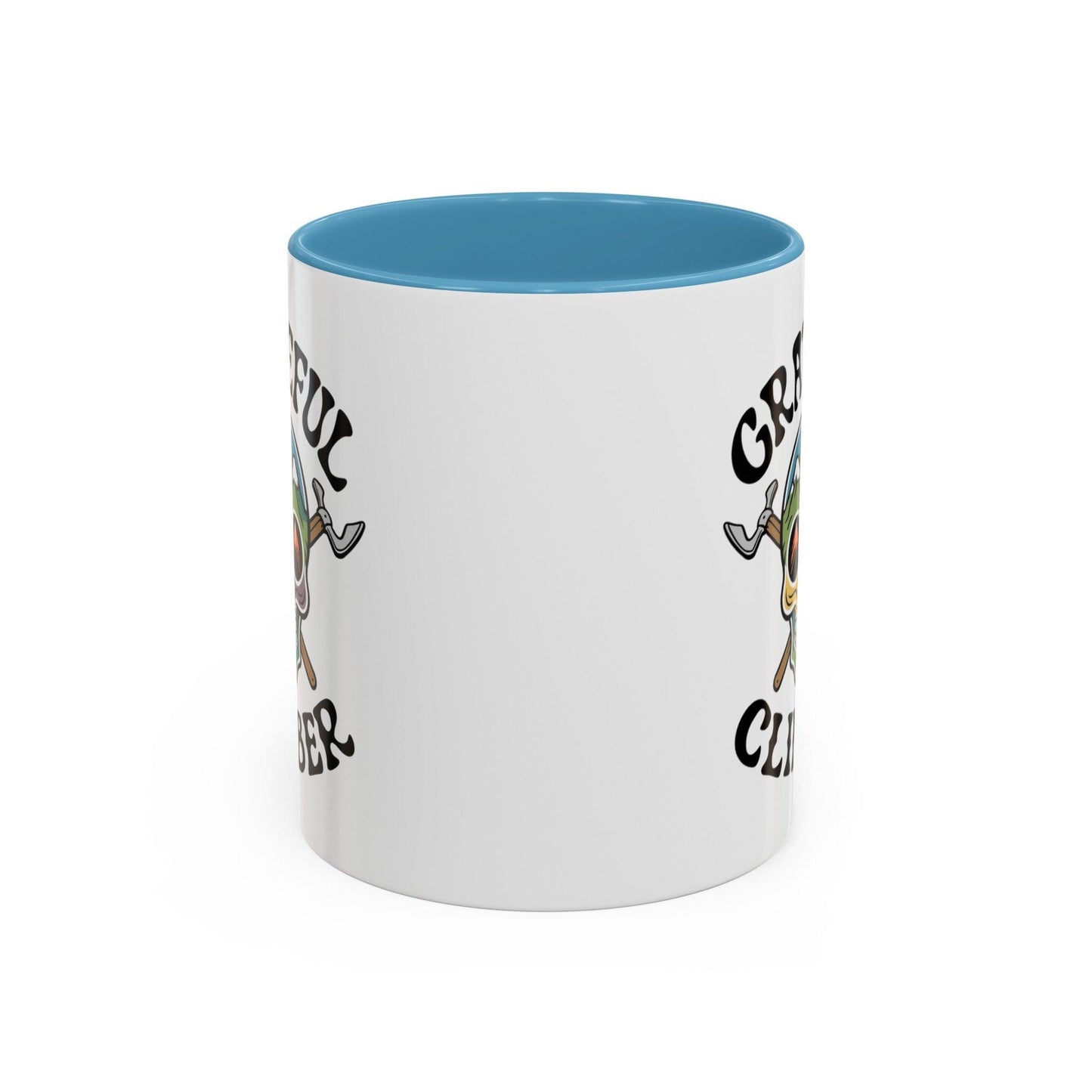 Grateful Climber Accent Coffee Mug - Dyno Sky