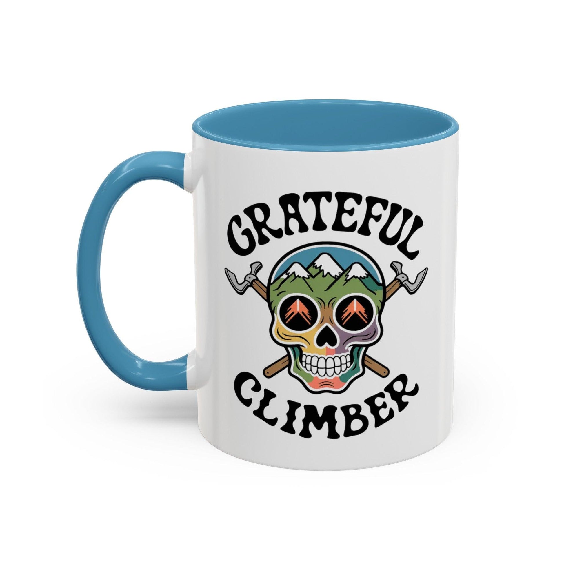 Grateful Climber Accent Coffee Mug - Dyno Sky