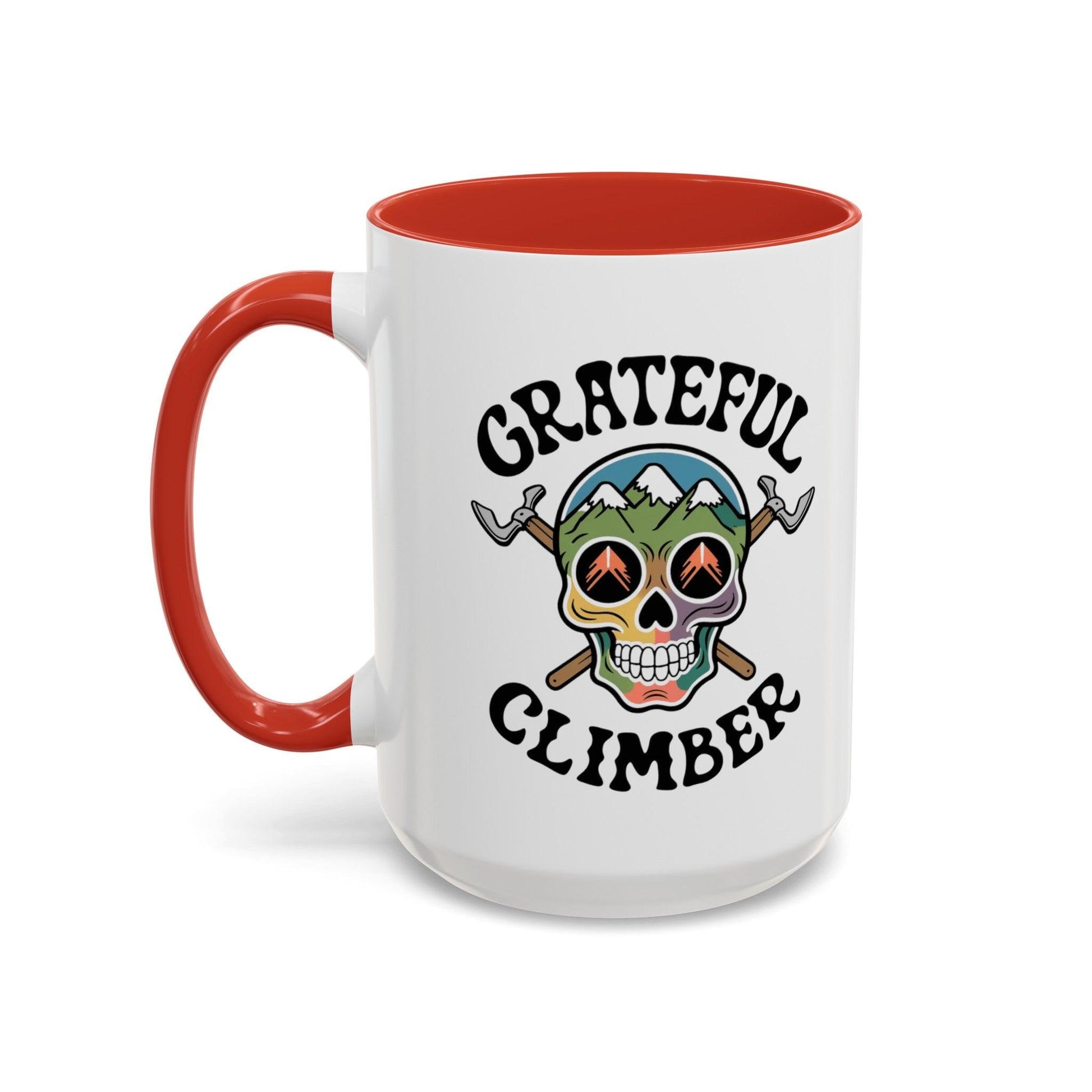 Grateful Climber Accent Coffee Mug - Dyno Sky