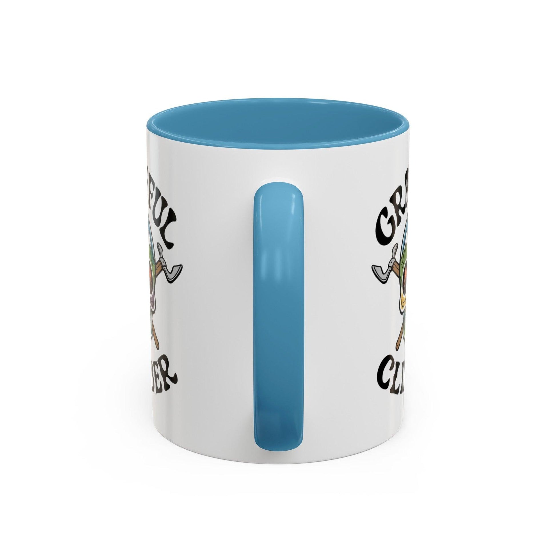 Grateful Climber Accent Coffee Mug - Dyno Sky