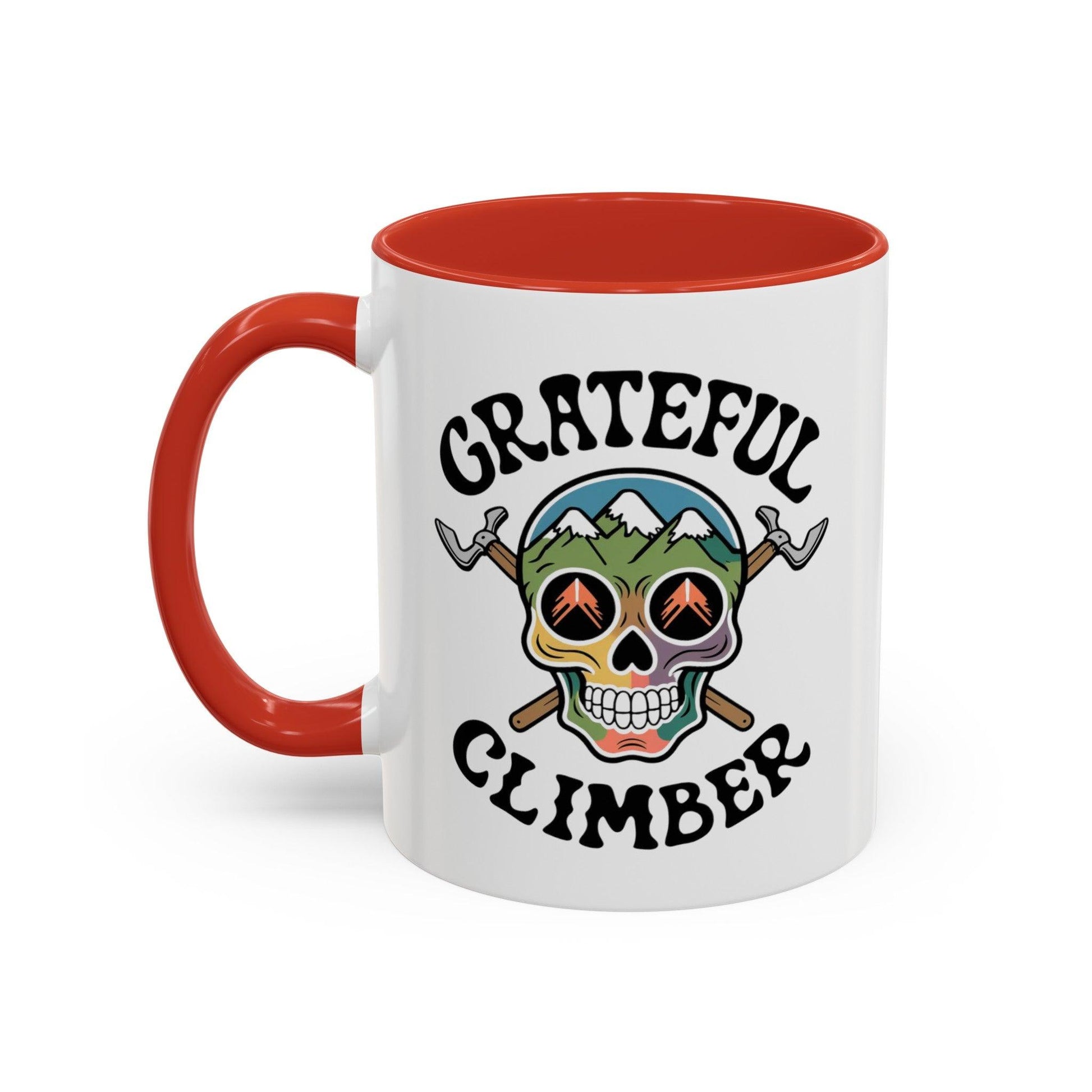 Grateful Climber Accent Coffee Mug - Dyno Sky