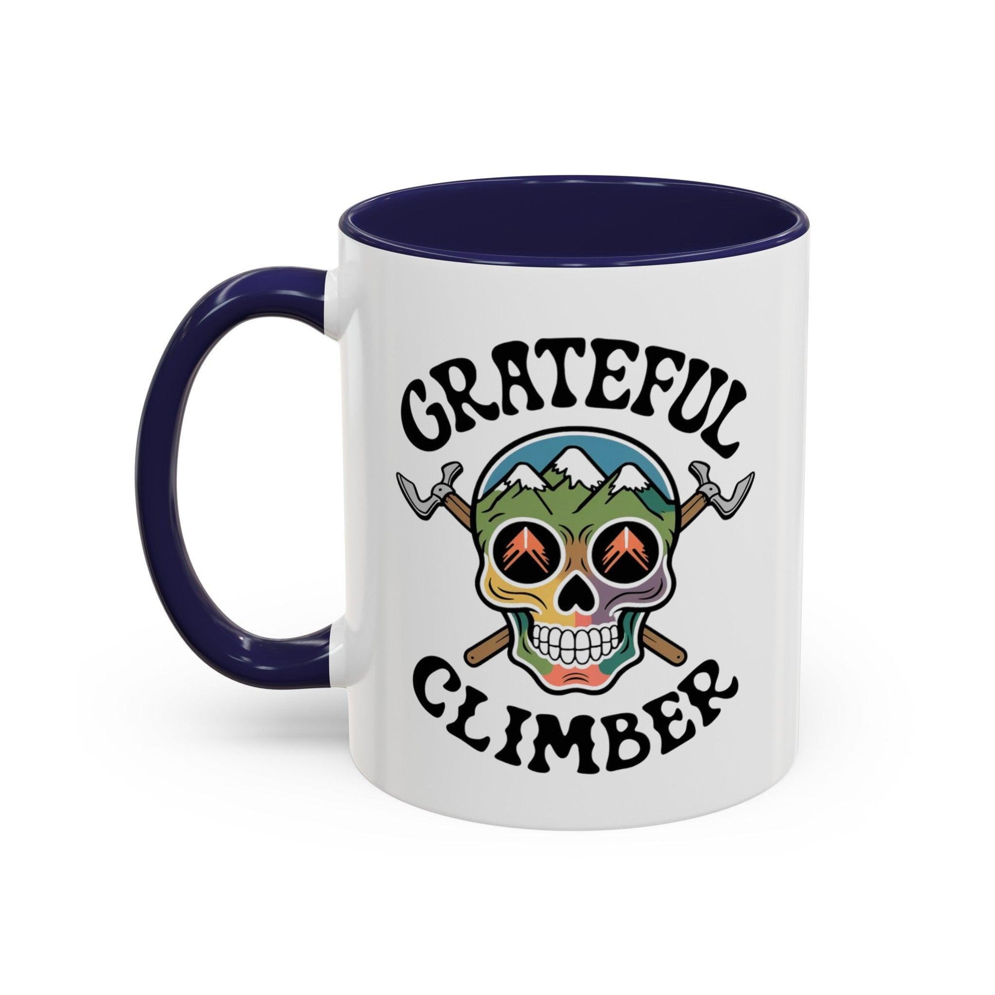 Grateful Climber Accent Coffee Mug - Dyno Sky