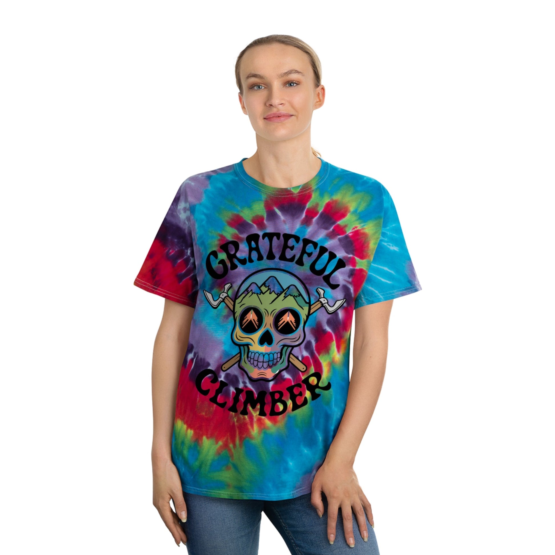 Grateful Climber Tie - Dye Tee - Dyno Sky