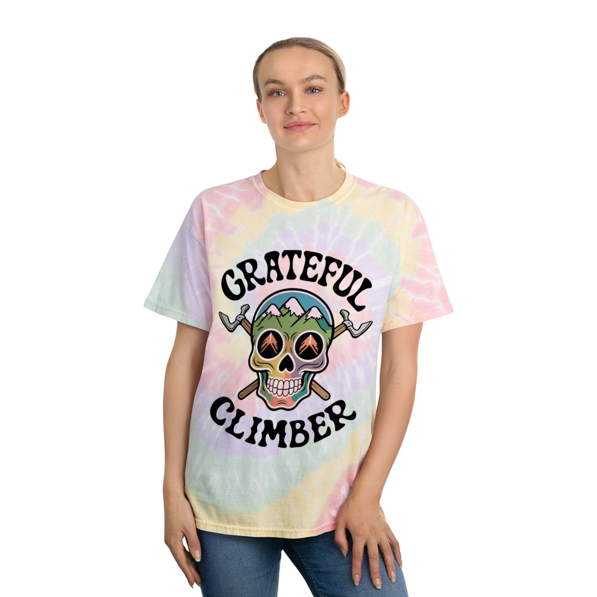 Grateful Climber Tie - Dye Tee - Dyno Sky