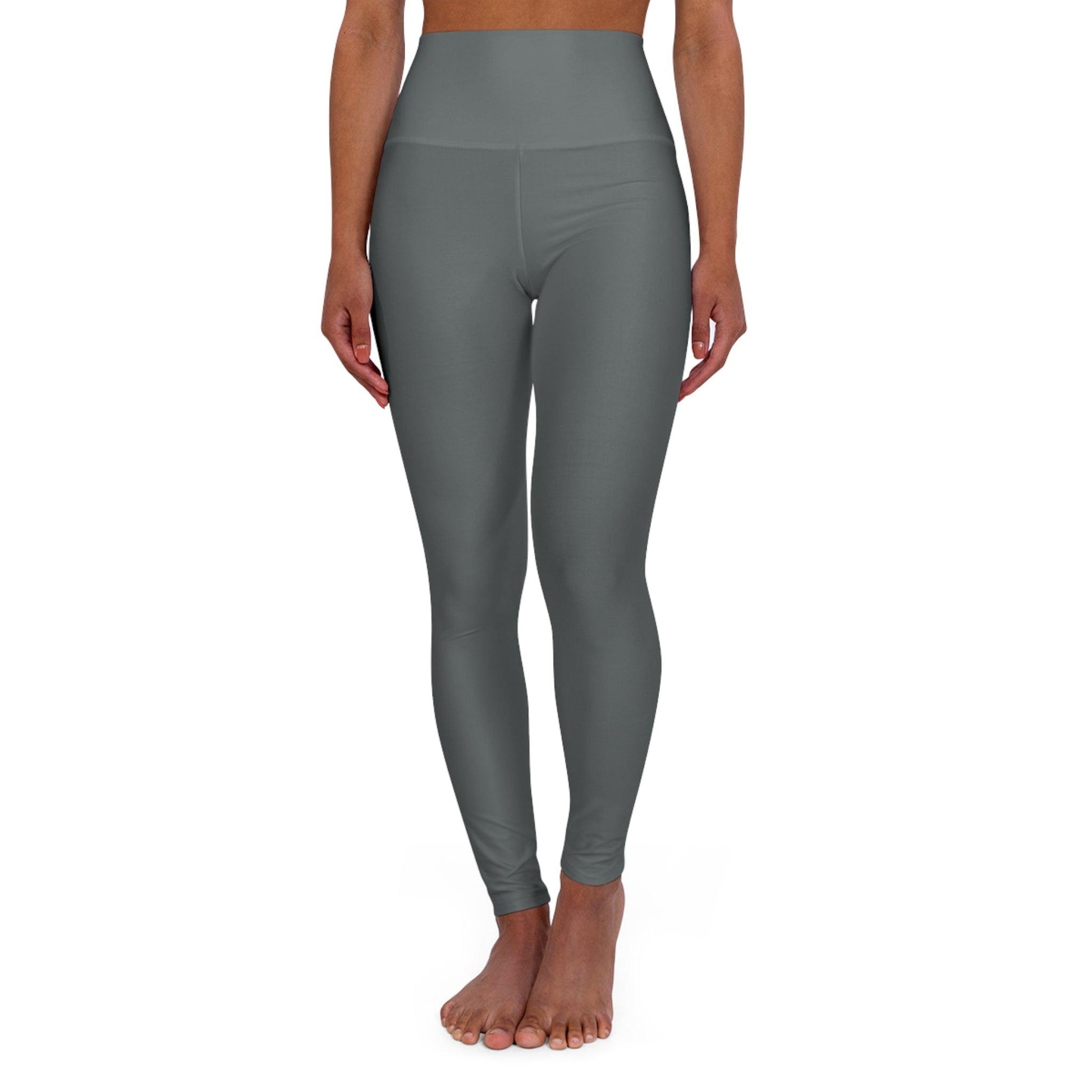 High Waisted Yoga Leggings (AOP) - Dyno Sky