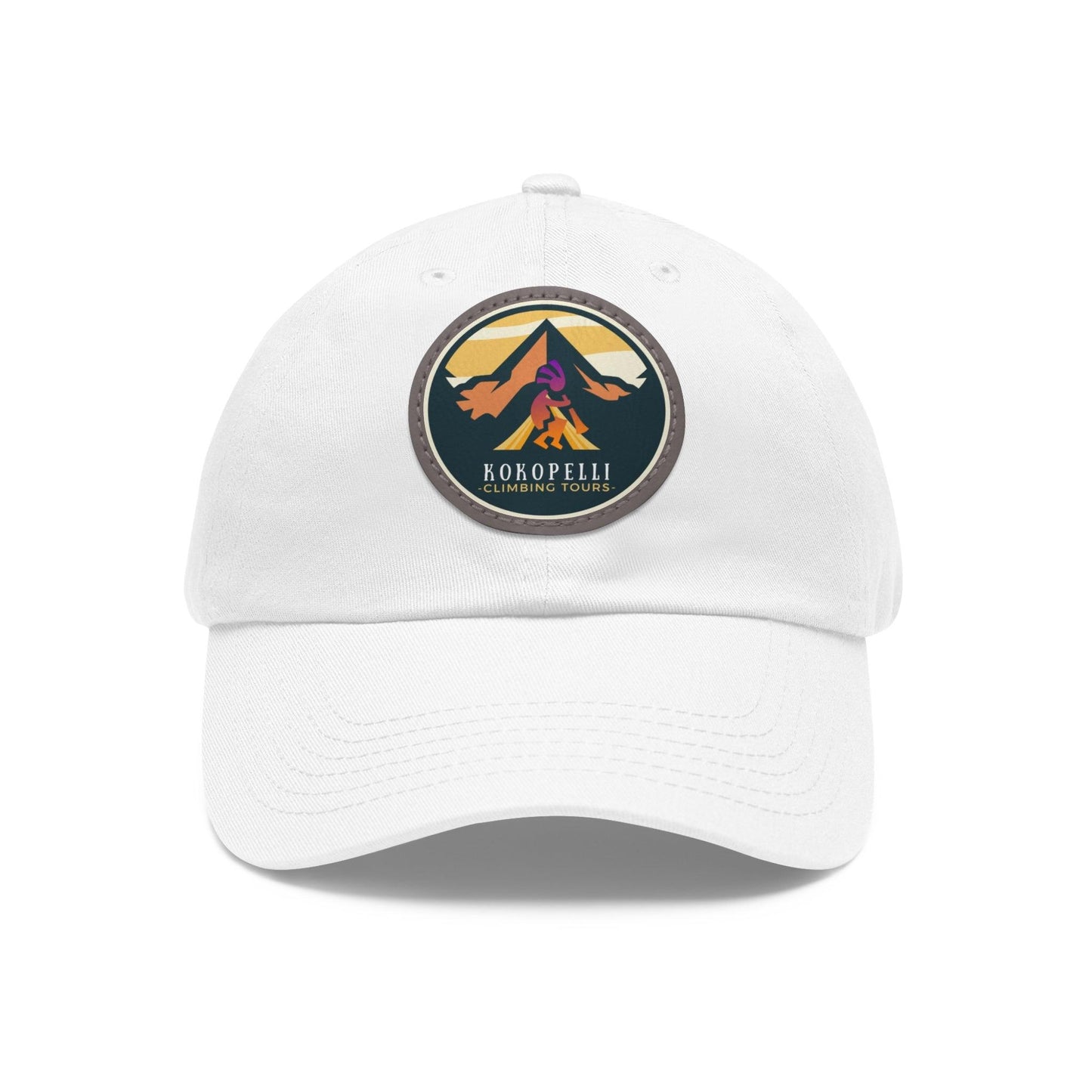 Kokopelli Climbing Leather Patch Hat - Dyno Sky