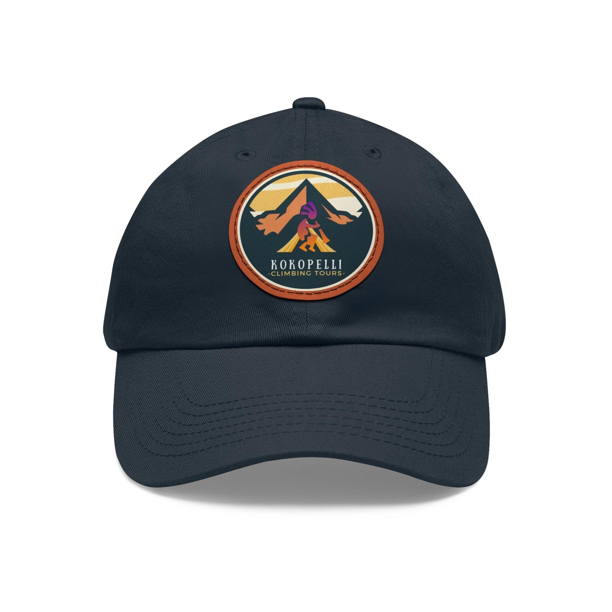 Kokopelli Climbing Leather Patch Hat - Dyno Sky