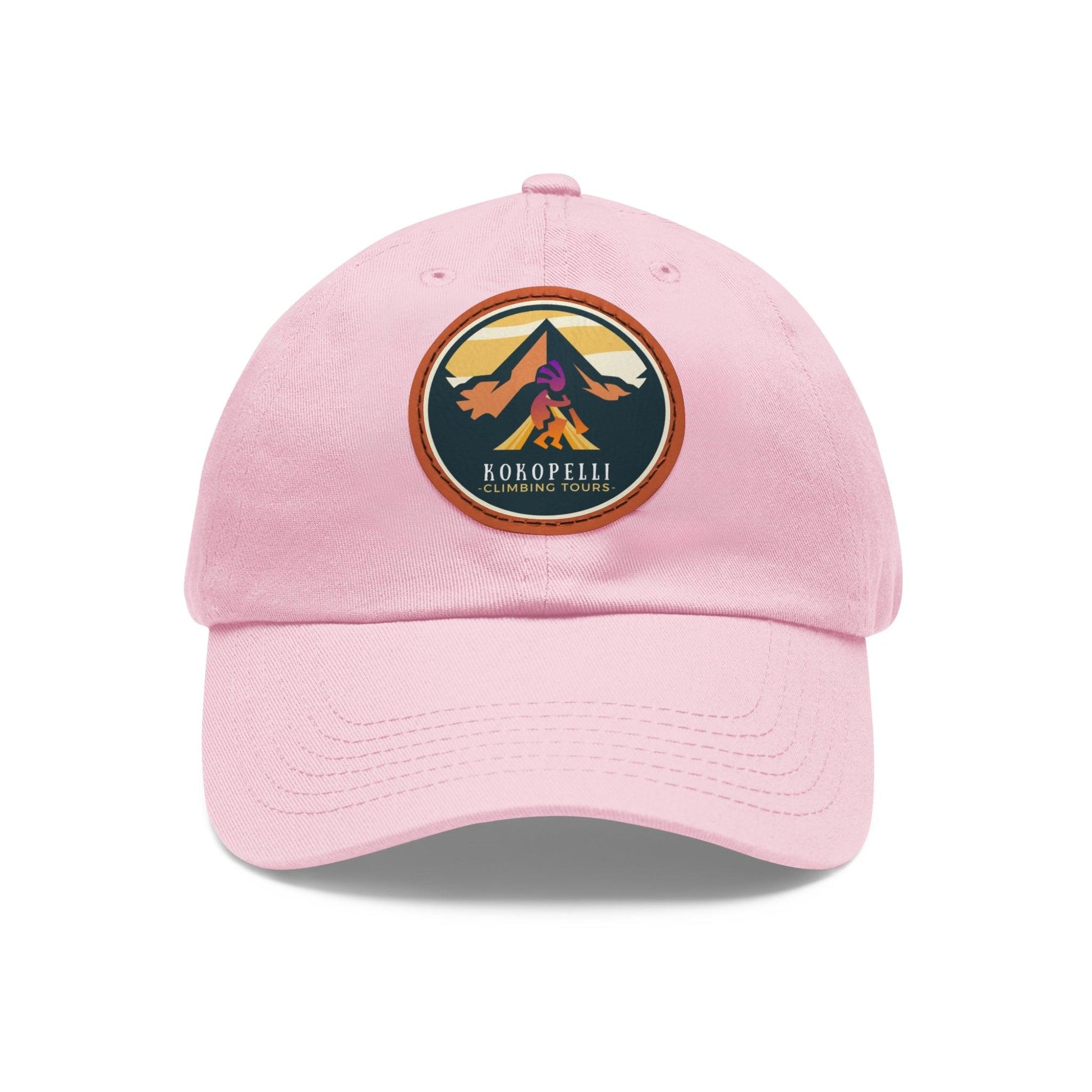 Kokopelli Climbing Leather Patch Hat - Dyno Sky