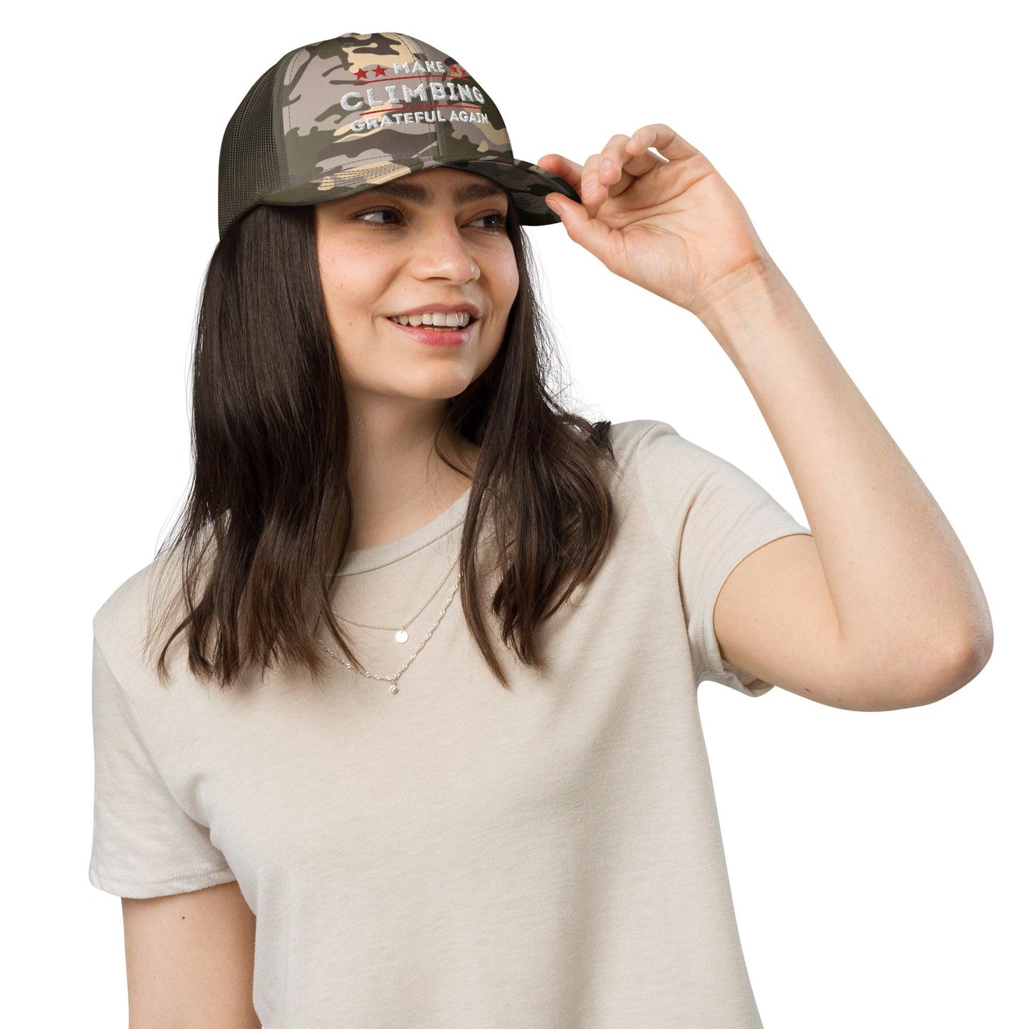 Make Climbing Grateful Again Camo Hat - Dyno Sky