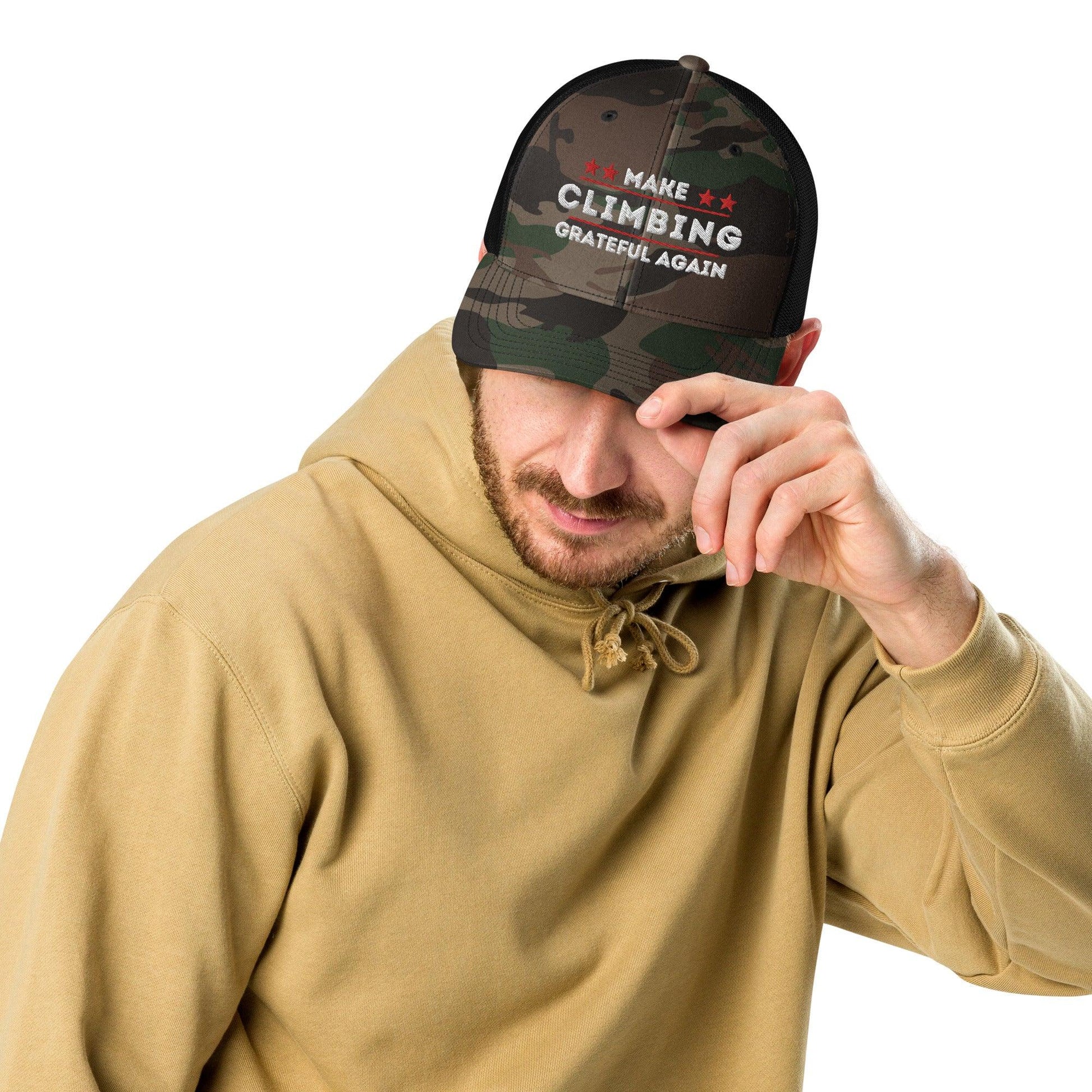 Make Climbing Grateful Again Camo Hat - Dyno Sky