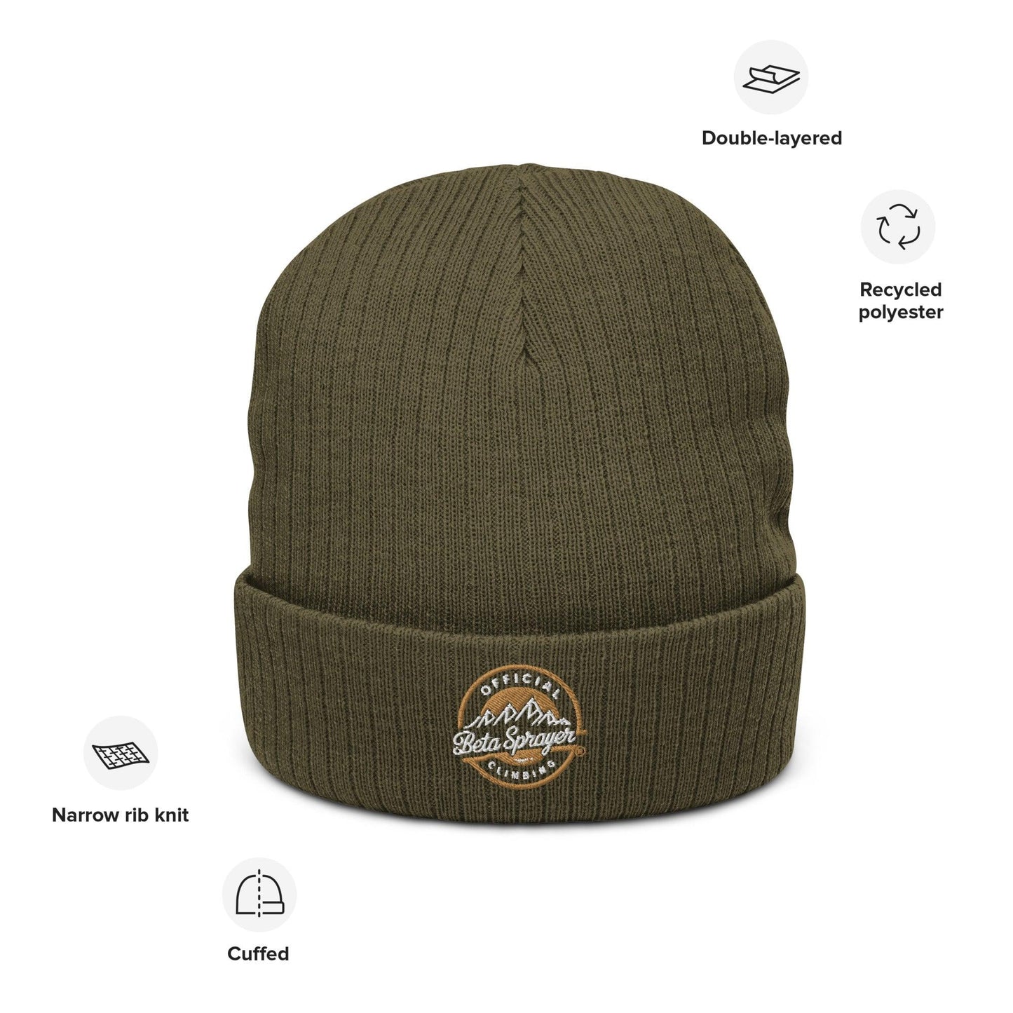 Recycled Beta Sprayer Climber Beanie - Dyno Sky