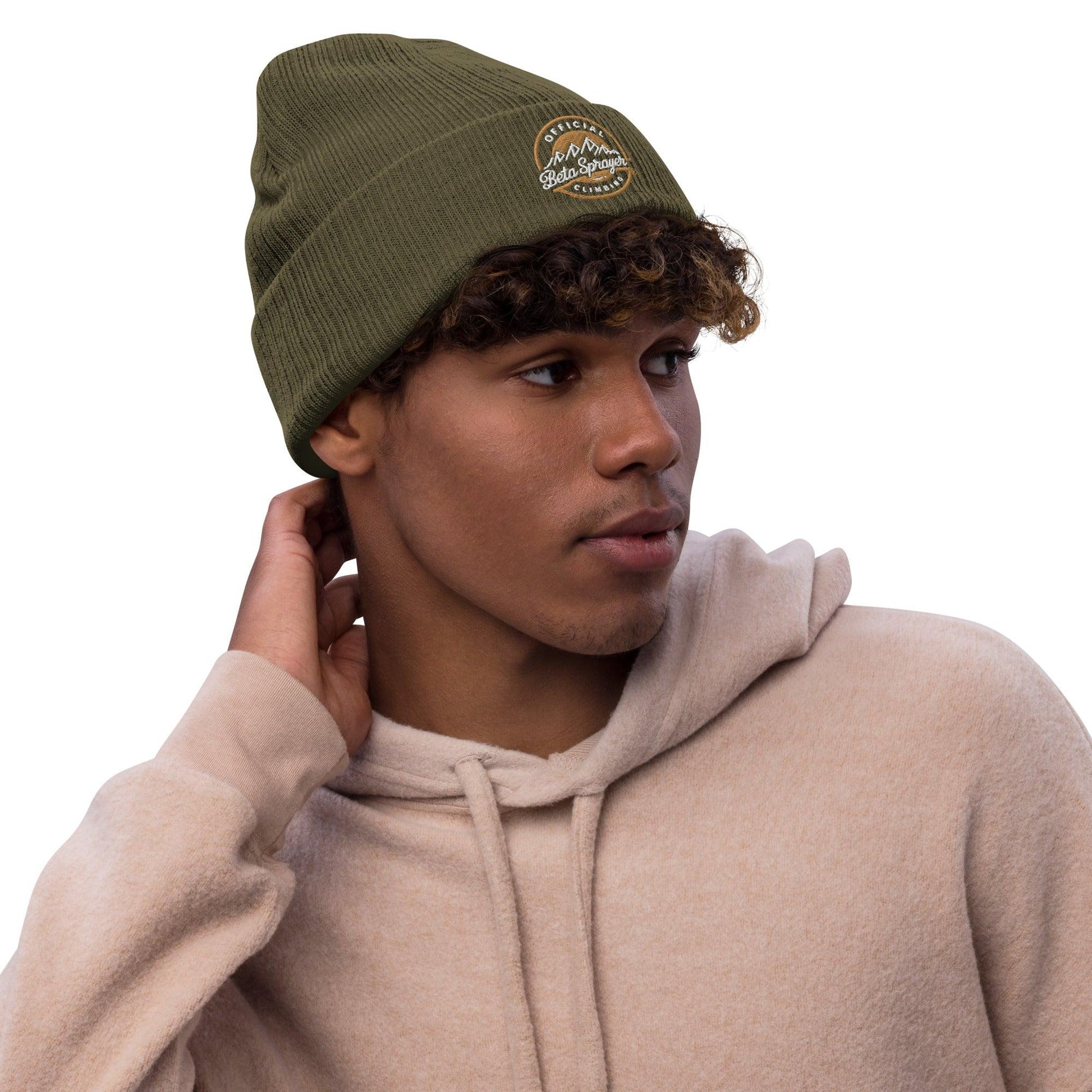 Recycled Beta Sprayer Climber Beanie - Dyno Sky